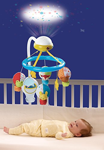 VTech - Baby Noche Estrellitas, Proyector móvil para bebé, con luces y sonidos relajantes, lámpara/módulo extraíble, mando a distancia y temporizador (80-181022)