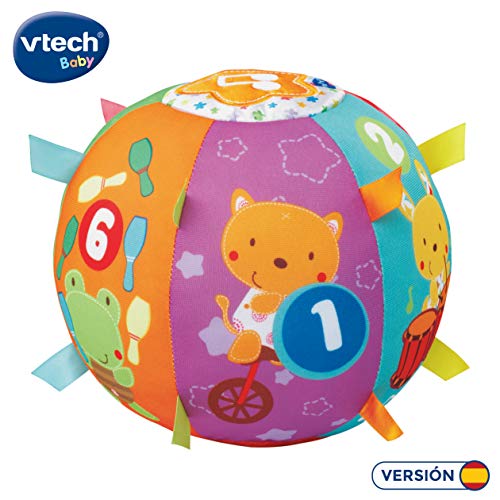 VTech- Bola cantarina Pelota Interactiva de Tela con Más de 50 Canciones, Multicolor, 24.9 x 14.0 x 8.9 (3480-166122)