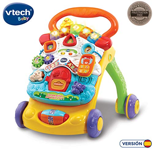 Vtech - Correpasillos Andandín 2 En 1, Diseño Mejorado, Andador Bebé Interactivo Plegable  Versión Española SPB