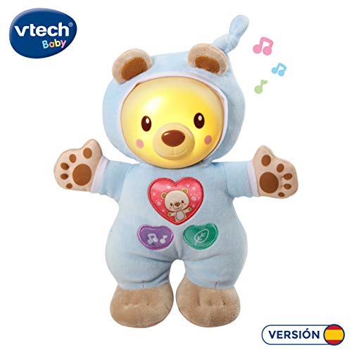 VTech- Cuco Cuna Muñeco Infantil con Relajantes Melodías, Canciones y Sonidos de la Naturaleza, Suave Luz Noche, Multicolor (3480-502122)