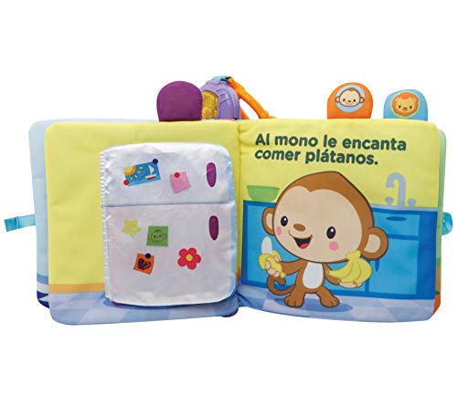 VTech-El Libro de Trompa Cuento de Tela Interactivo para bebé con un Suave Elefante de Peluche y Diferentes Texturas para desarrollar el Sentido del Tacto (3480-189322)