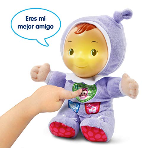 VTech Estela luz de Cuna, Suave Peluche Infantil Que Brilla en la Oscuridad para calmar y relajar al bebé a la Hora de conciliar el sueño, más de 70 Canciones, Sonidos y tiernas melodías