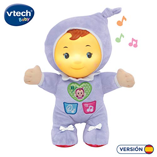 VTech Estela luz de Cuna, Suave Peluche Infantil Que Brilla en la Oscuridad para calmar y relajar al bebé a la Hora de conciliar el sueño, más de 70 Canciones, Sonidos y tiernas melodías