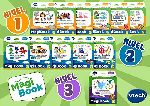 VTech – Libro para Magibook Formas y colores, Aprende en casa, Desarrollo de la creatividad con más de 40 actividades y cientos de interacciones, Nivel 1, 2-5 años (3480-480522)