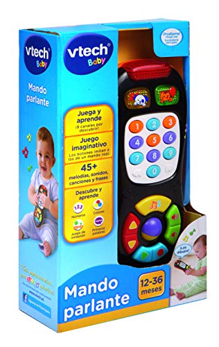 VTech - Mando parlante, Juguete Interactivo, Repite Las acciones de los Mayores, Cambia de Canal, Sube o Baja Volumen, enseña Colores, números, Formas, contrarios y Vocabulario