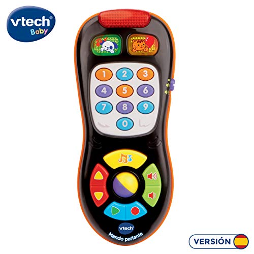 VTech - Mando parlante, Juguete Interactivo, Repite Las acciones de los Mayores, Cambia de Canal, Sube o Baja Volumen, enseña Colores, números, Formas, contrarios y Vocabulario