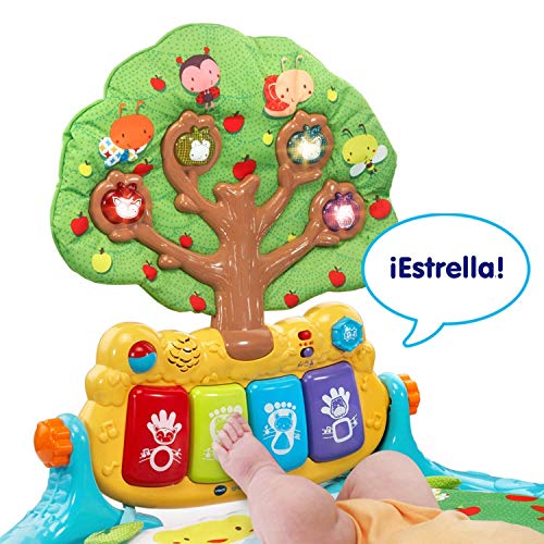 VTech - Mantita Amigos en el Parque, Alfombra de Juego y Gimnasio para Bebes, Manta interactiva con 3 Modos de Juego para enseñar Animales, Colores y Figuras, más de 70 Canciones, melodías y Frases