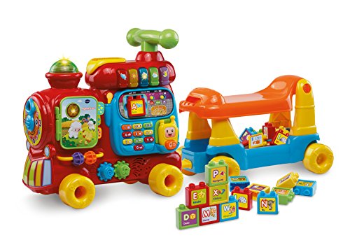 VTech - Maxi Tren 5 en 1, Juguete Evolutivo con Cinco Modos de Juego, Panel de Actividades, Apila Bloques, Andador, Correpasillos y Carrito, Versión Española (80-181922)"