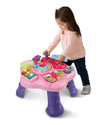 Vtech- Mesita Infantil Estrella Bilingüe, Color rosa (3480-181557)