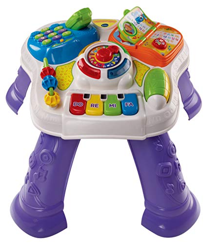 Vtech- Mesita parlanchina 2 en 1, SPB, Color morado (80-148067)