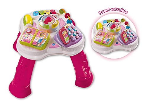 Vtech- Mesita parlanchina 2 en 1, SPB, Color rosa (80-148087)