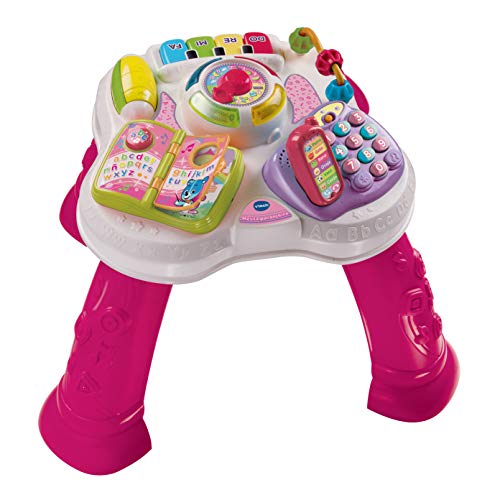 Vtech- Mesita parlanchina 2 en 1, SPB, Color rosa (80-148087)