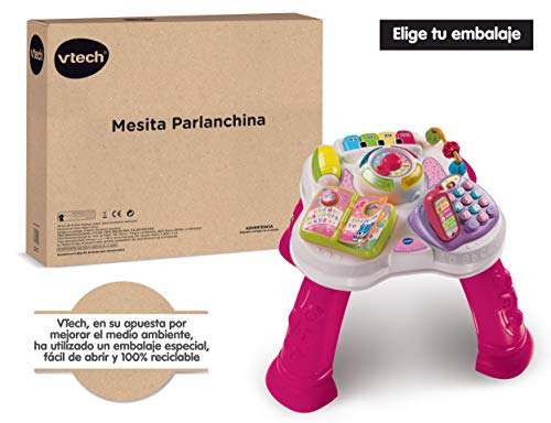 Vtech- Mesita parlanchina 2 en 1, SPB, Color rosa (80-148087)