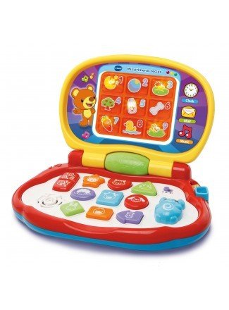 VTech-Mis primeras Teclas Ordenador Infantil con Tres Modos de Juegos Que enseña Animales, Colores, Formas y Notas Musicales, Multicolor (3480-191222)