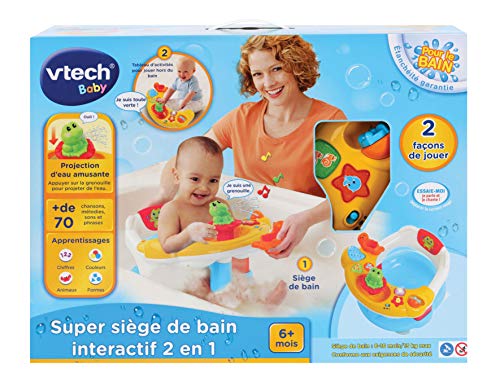 VTech Super Siege De Bain Interactif 2 en 1 - Juegos educativos, Niño/niña, 0,5 año(s), Francés, AA, 493 mm