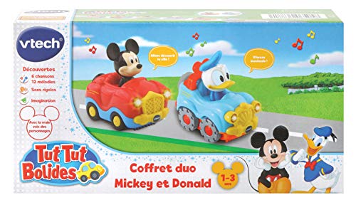 VTech – TTB – Coffret Duo – Cabriolet de Mickey + 4 x 4 de Donald Juguete interactiva, 406505