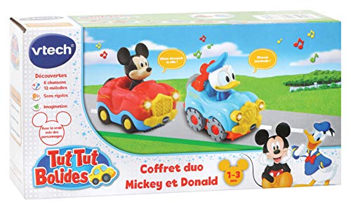 VTech – TTB – Coffret Duo – Cabriolet de Mickey + 4 x 4 de Donald Juguete interactiva, 406505