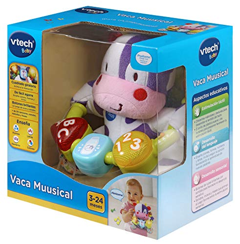 VTech- Vaca muusical Peluche Interactivo de Bebe con Suaves, Multicolor, única (3480-166022)