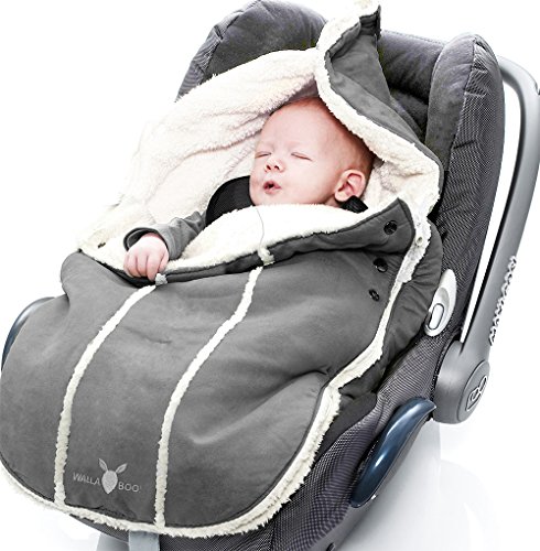 Wallaboo Saco de Abrigo Universal para Cochecito - de 0 a 12 meses - Resistente al Viento y al Agua - Grupo 0 - Gris