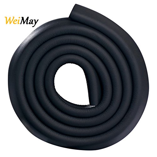 weimay 2 metros rollo bordes Protección Espuma Juego de seguridad Baby para sus hijos y muebles esquina verde negro negro Talla:2 meter