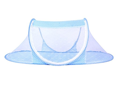 WeiMay - Tienda mosquitera plegable portátil, multiusos, para cuna de viaje, 110 x 60 x 38 cm azul azul Talla:110 x 60 x 38 cm