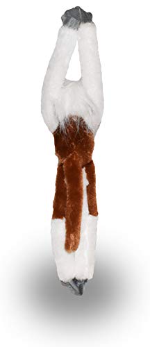 Wild Republic - Hanging Monkey, mono de peluche tití cabeza, 51 cm, color blanco (15251)