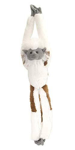 Wild Republic - Hanging Monkey, mono de peluche tití cabeza, 51 cm, color blanco (15251)