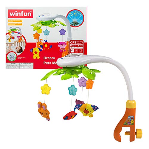 winfun - Movil proyector musical para cuna con animalitos (44241)