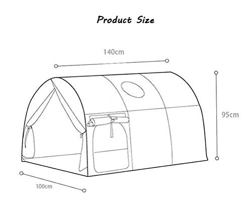 XJRS Tienda de campaña for Cama Sencilla, fácil de Montar, Ropa de Cama Tiendas de campaña con Ventana, Obras en la Cama o en el Suelo (Color : Azul)