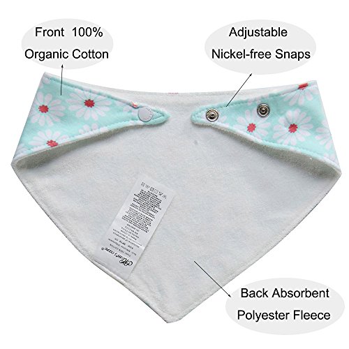 Yafane 6 x Baberos del Bebé Algodón Babero Bandana Absorbente para Niñas Niños Recien Nacido