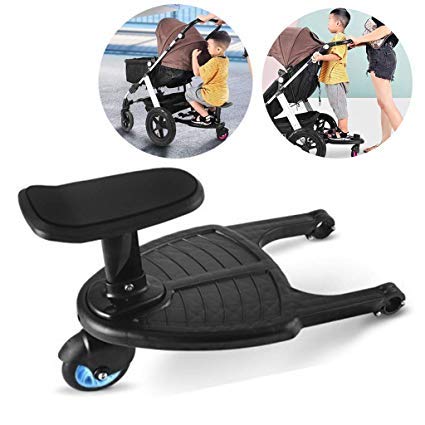 Yajiun Plataforma Carrito Bebe con Asiento,Patinete Silla Paseo,Asiento Extraíble Y Montaje,35x26cm