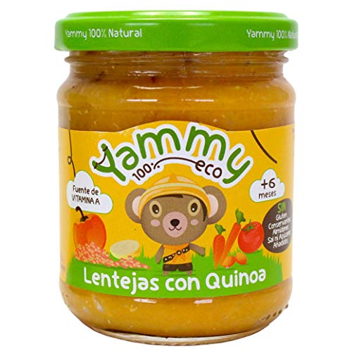 Yammy Potito Ecológico De Lentejas Con Quinoa A Partir De 4 Meses 195 g Pack de 12