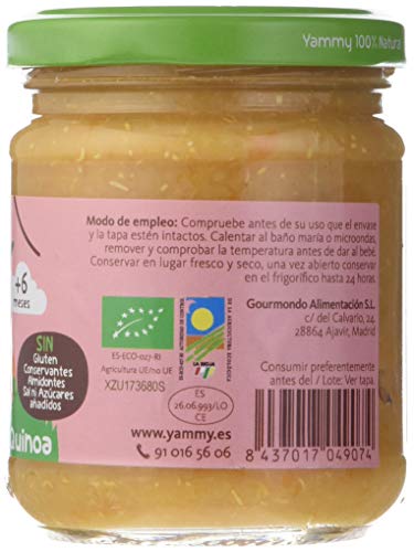 Yammy, Potito Ecológico de Ternera (Verduras, Ternera, Quinoa) - 12 de 195 gr. (Total 2340 gr.)