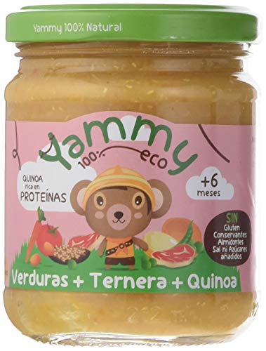 Yammy, Potito Ecológico de Ternera (Verduras, Ternera, Quinoa) - 12 de 195 gr. (Total 2340 gr.)