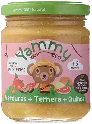 Yammy, Potito Ecológico de Ternera (Verduras, Ternera, Quinoa) - 12 de 195 gr. (Total 2340 gr.)