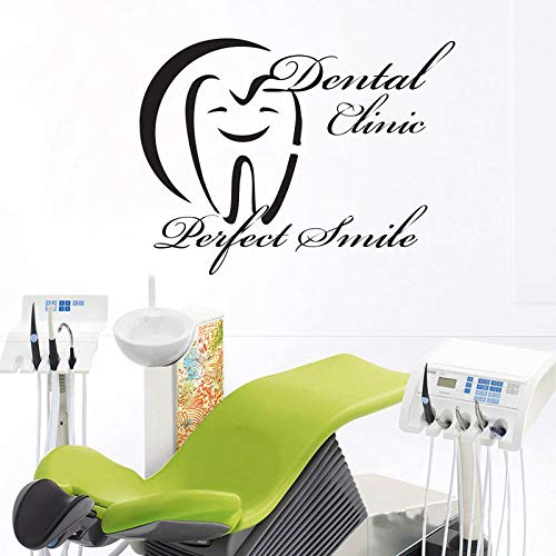 yaofale Etiqueta de la Pared Dental clínica Dental Cuidado Dentista Logo Diente Vinilo Pegatina decoración Oficina Dentista Traje Personalizado