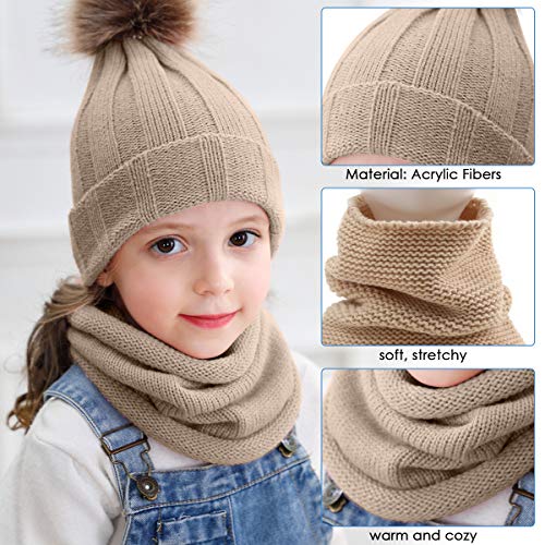 Yinuoday 2 Piezas bebé Gorro de Punto Bufanda niño Invierno cálido Gorro Gorro Cuello Calentador recién Nacido bebé Invierno Sombrero