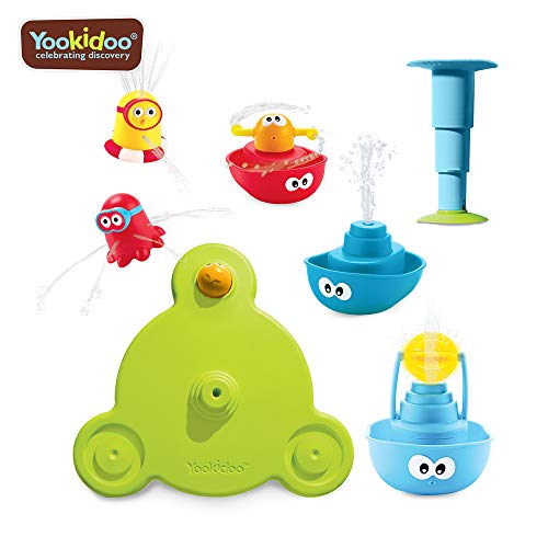 Yookidoo stack 'n' spray - Juguetes de Baño de Bebés, Multicolor (40115)