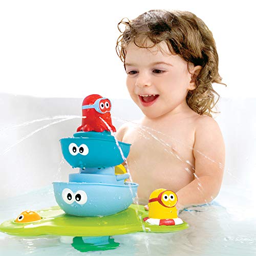 Yookidoo stack 'n' spray - Juguetes de Baño de Bebés, Multicolor (40115)