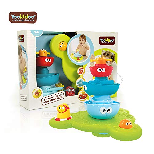 Yookidoo stack 'n' spray - Juguetes de Baño de Bebés, Multicolor (40115)