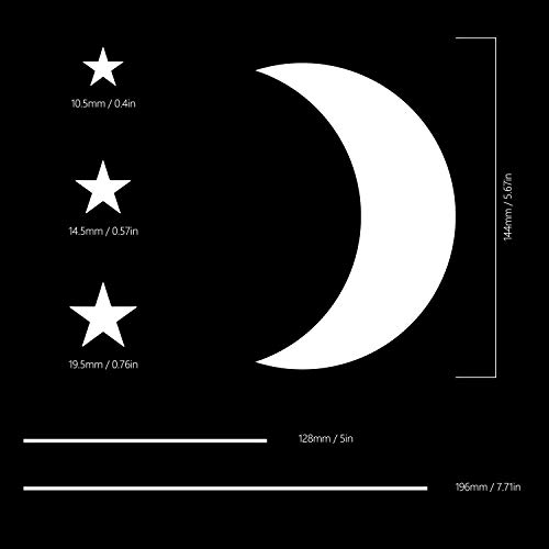 Yosemy Luminoso Pegatinas de Pared Luna y Estrellas Fluorescente Decoración de Pared para Dormitorio de Niños DIY Decoración de la Habitación Para Niña y Bebé, 425 Pzas