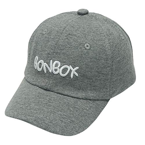 YWLINK Bebé NiñO NiñA Sombrero Letra Suave De AlgodóN Sombrero De Sol Aleros Gorra De BéIsbol Sombrero Boina SeccióN Delgada Visera Moda Casual Aire Libre Protector Solar Gorra(Gris,1-4 años Bebe)