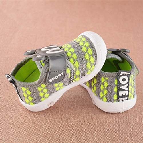 YWLINK Lindo Zapatos De NiñO Orejas De Conejo De Dibujos Animados Zapatos Antideslizante Zapatos De Lona Zapatillas De Deporte Ligero Ocio CóModo Transpirable(Verde,20EU)