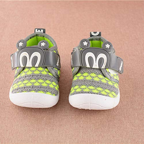 YWLINK Lindo Zapatos De NiñO Orejas De Conejo De Dibujos Animados Zapatos Antideslizante Zapatos De Lona Zapatillas De Deporte Ligero Ocio CóModo Transpirable(Verde,20EU)