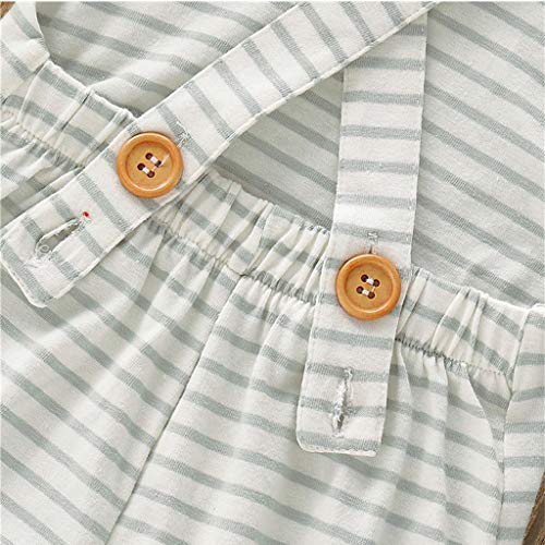 YWLINK Mono De Bebe Verano ReciéN Nacido Bebé NiñA NiñO Raya Sin Respaldo Mameluco Moda Casual Sin Mangas Traje De Rastreo Ropa De NiñOs Vestido NiñA para Fiesta Dia De Miembro(Gris,12-18 meses/90)