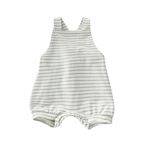 YWLINK Mono De Bebe Verano ReciéN Nacido Bebé NiñA NiñO Raya Sin Respaldo Mameluco Moda Casual Sin Mangas Traje De Rastreo Ropa De NiñOs Vestido NiñA para Fiesta Dia De Miembro(Gris,12-18 meses/90)