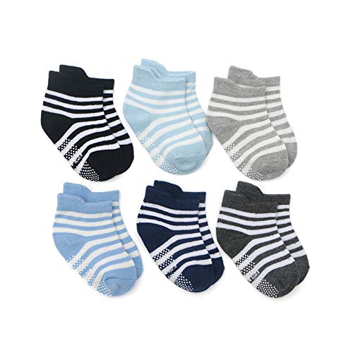 Z-Chen Calcetines Antideslizantes para Bebé Niños (Pack de 12 Pares), Niños, 0-1 Años