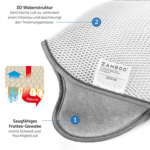 Zamboo Asiento de Verano Grupo 0+ (se adapta a Maxi-Cosi/Cybex/Römer) - Colchoneta 3D transpirable, reduce la sudoración y protege la funda de la silla - Gris