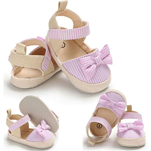 Zapatos Bebe NiñO NiñA Rojo Bebé ReciéN Nacido Bebé NiñAs Arco Antideslizante Zapatos De Cuna Suave Suela Zapatillas De Deporte Prewalker 11(0 Meses-6 Meses), Rosa