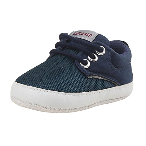 Zapatos de bebé, SHOBDW Zapatos de Unisex Bebé Niña Niño Primeros Pasos Soft-Soled Casual Soft Prewalker Zapatos (12M-18M, Azul)